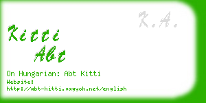 kitti abt business card